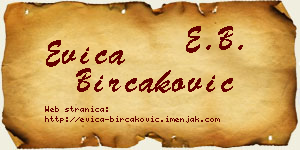 Evica Birčaković vizit kartica